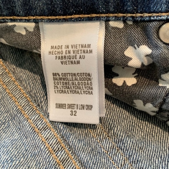 Lucky Brand Women’s 14/32 Summer Sweet ‘n Low Crop Jeans Button Flap Rear Pocket - Picture 6 of 8
